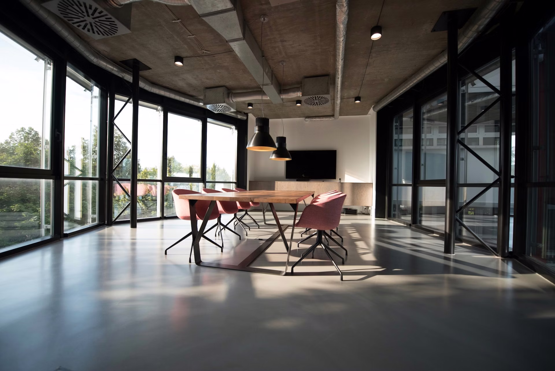 Modern smart building interior in Dubai with automated lighting and climate control